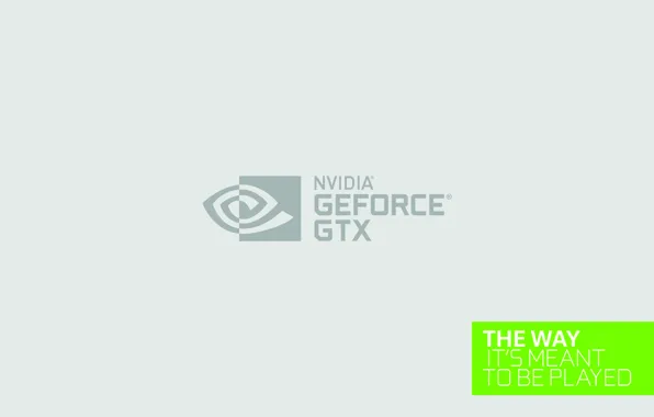 The inscription, minimalism, green, nvidia, GTX, Logo