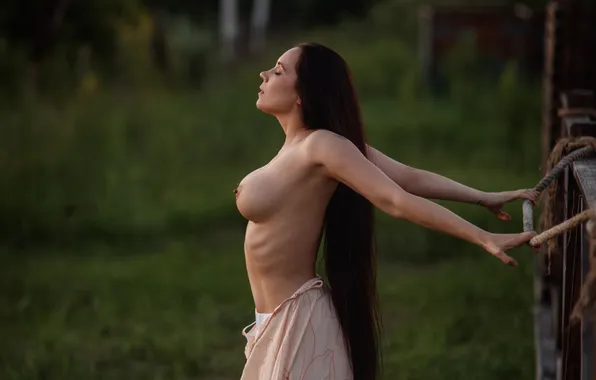 Chest, sunset, sexy, pose, model, body, hands, makeup