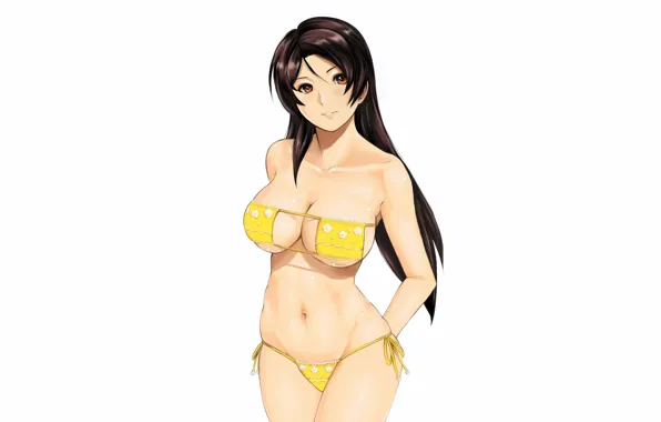 Girl, sexy, cleavage, Ninja Gaiden, long hair, brown hair, boobs, anime