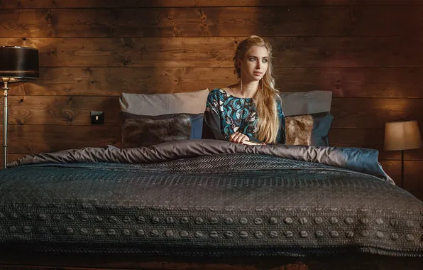 Picture Girl, Sexy, Bed, Blonde, Movie, Fashion, Lord, Waiting