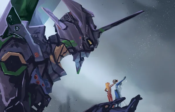 Picture people, robot, Evangelion, Evangelion