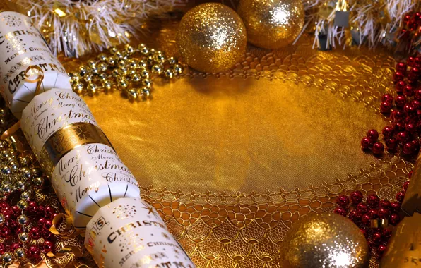 Decoration, balls, New Year, Christmas, beads