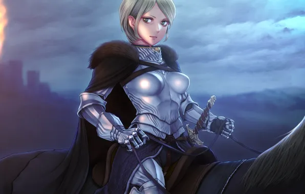 Picture girl, horse, rider