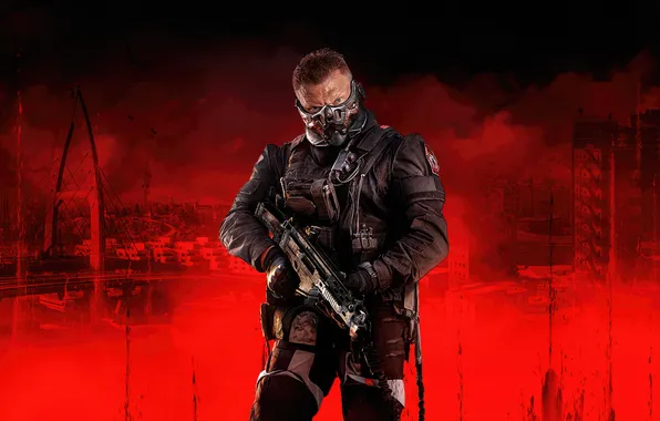 Gun, call of duty, weapon, man, cod, rifle, mask, call of duty modern warfare II