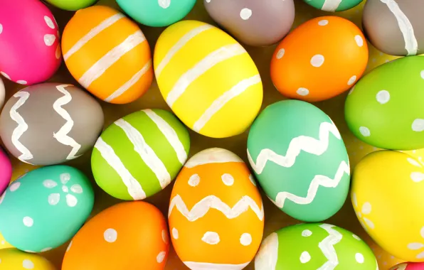 Picture colorful, Easter, happy, Easter, eggs, holiday, the painted eggs