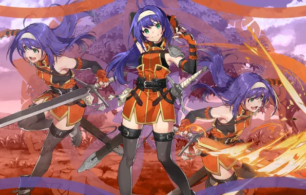 Girl, sword, knight, Fire Emblem