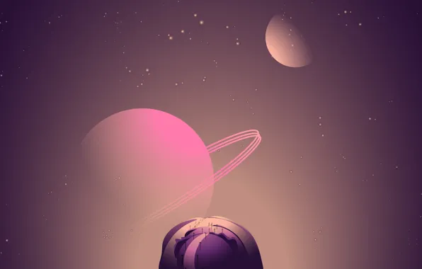 Space, surrealism, planet
