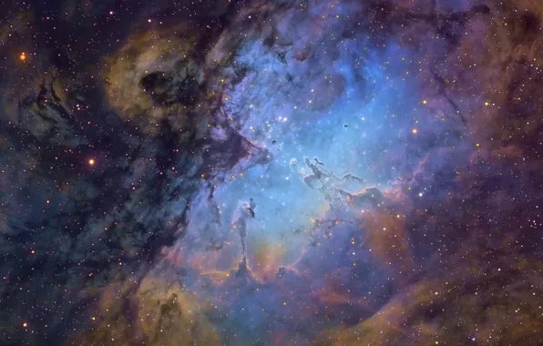 The sky, space, stars, galaxy, astronomy, telescope, clusters, nebula