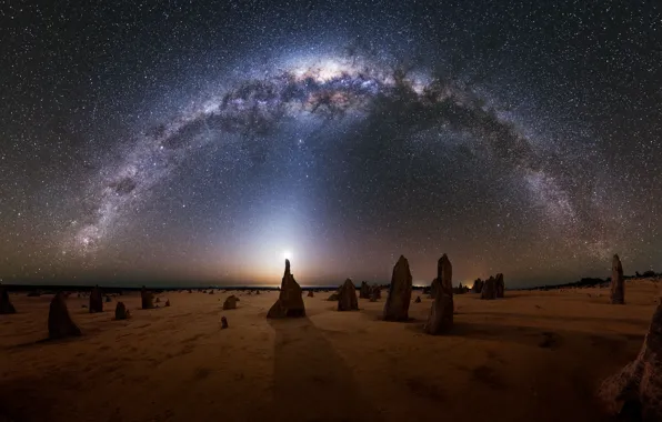The moon, Australia, The milky way, Moon, Australia, Milky Way, Michael Goh, zodiac light