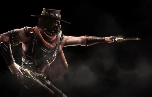 Gun, cowboy, character, Mortal Kombat X, Mortal Kombat 10, Erron Black, Erron Black