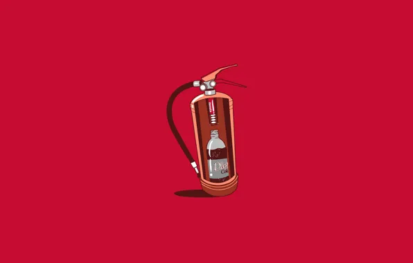 Minimalism, Coca-Cola, Coca Cola, Mentos, A fire extinguisher, Colaterial