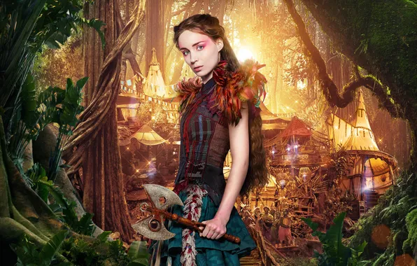 Picture fantasy, adventure, Rooney Mara, Rooney Mara, Pan, Tiger Lily, Pan: Journey to Neverland