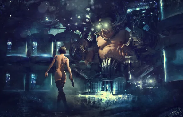 Art, Science Fiction, Ghost In The Shell, Cyberpunk