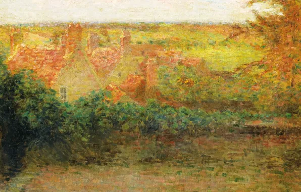 Wallpaper Henri Le Sidane, picture, Terrace. Sun. Of gerberoy is, home, landscape, Henry Le Sedane Products