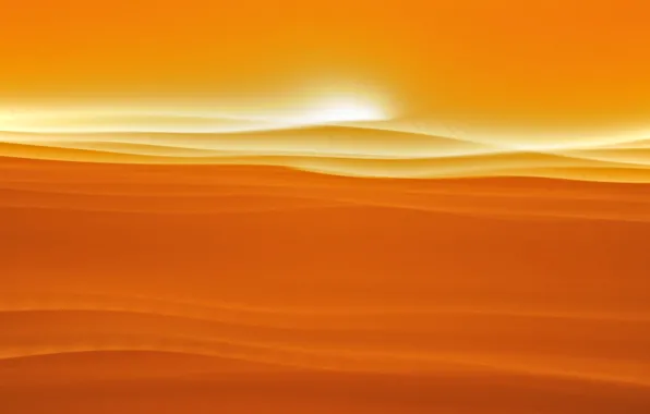 Sand, the sky, the sun, clouds, sunset, hills, desert, barkhan