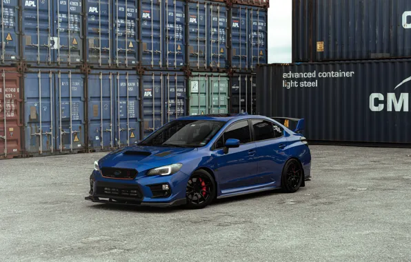 Picture Subaru, Impreza, WRX, Blue, Port, Sedan, JDM