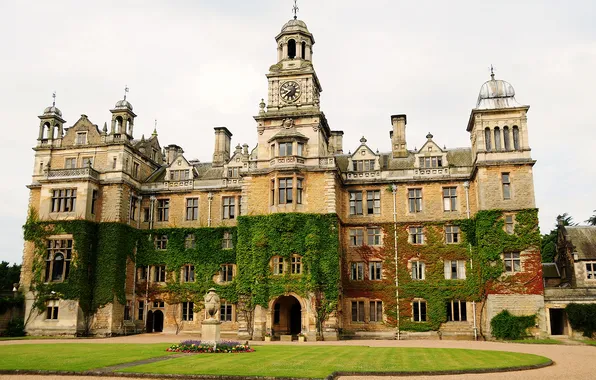 Picture the city, house, photo, lawn, England, Thoresby