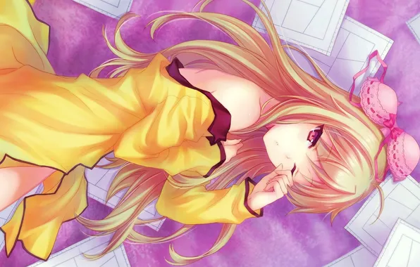 Girl, linen, art, sleepy, Shi Has Organizations, sakura-sou no pet na kanojo