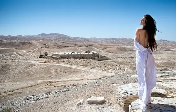 Girl, the sun, ideal, desert, passion, town, undresses, photographer