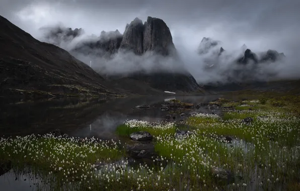 The sky, mountains, nature, fog, rocks, Canada, Canada, Blake Randall