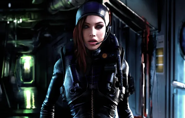 Picture girl, face, Capcom, fan art, Resident Evil: Revelations, Biohazard, Jessica Sherawat, B.S.A.A.