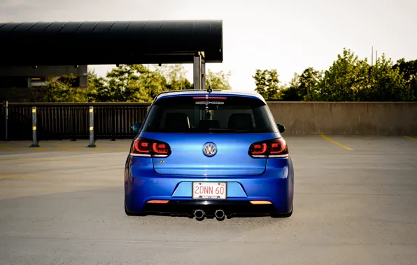 Picture blue, tuning, volkswagen, Golf, golf, back, low