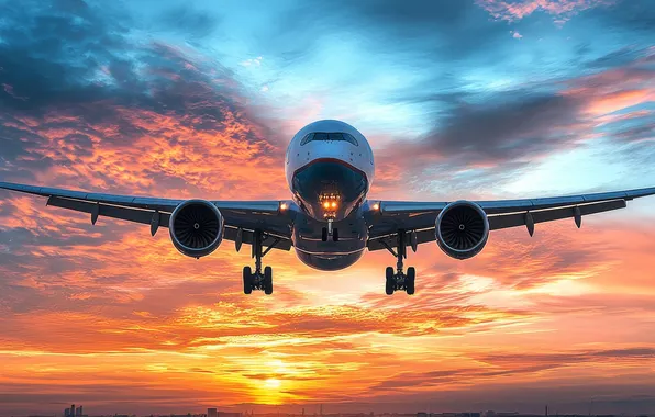 Flight, aviation, the plane, technique, AI art, neural network