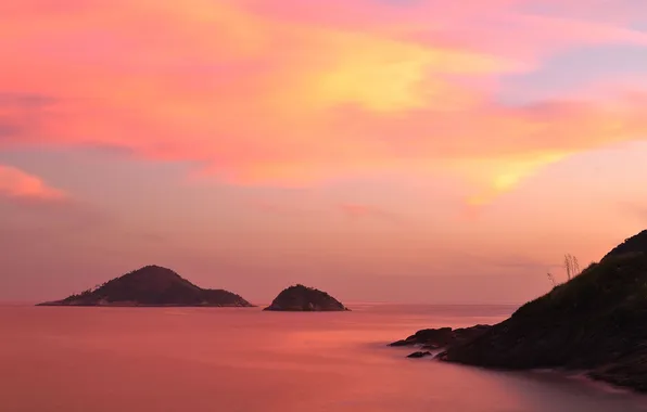 Picture sea, Islands, sunset