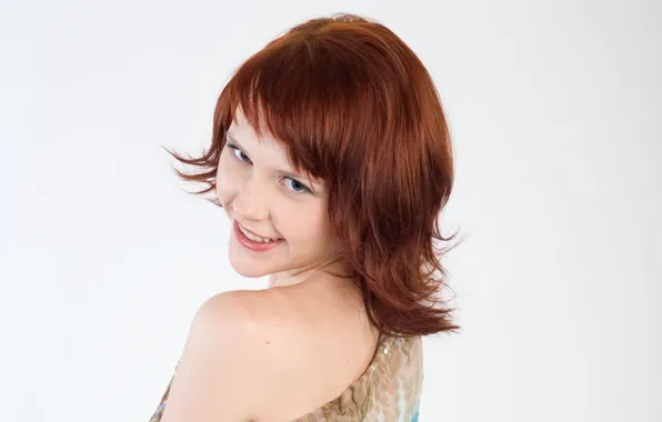 Picture look, girl, smile, brown hair