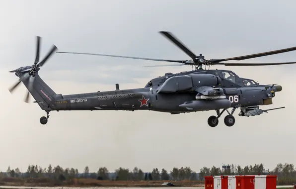 Picture helicopter, the rise, blades, Russian, shock, Mi-28
