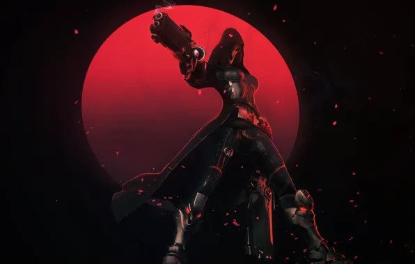 Girl, rendering, weapons, fiction, reaper, overwatch