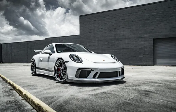 Picture 911, Porsche, Clouds, White, Turbo S, VAG, 992