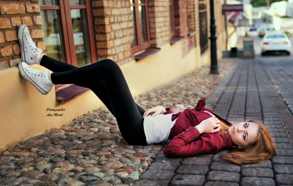 Picture look, girl, pose, stones, sneakers, legs, Alex Marti, Alexander Bui