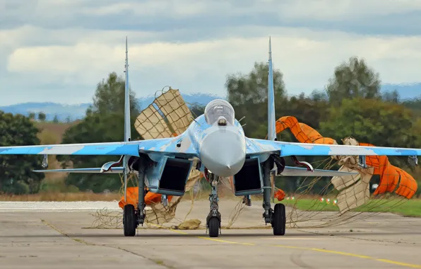 Fighter, Ukraine, Su-27, Parachute, Chassis, Ukrainian air force