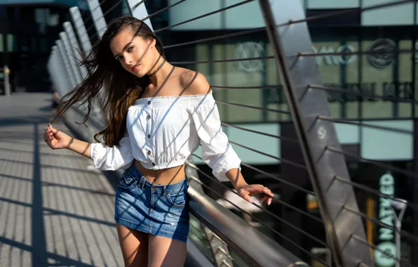 Look, sexy, model, skirt, portrait, makeup, figure, hairstyle
