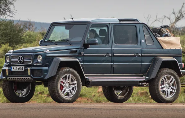 Car, machine, blue, street, Mercedes-Benz, large, SUV, turbo