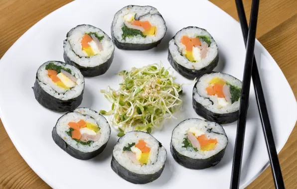 Picture food, sushi, soy, parostky