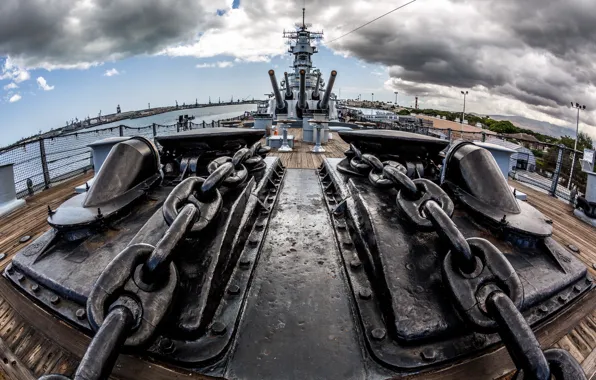 Picture weapons, ship, USS Missouri