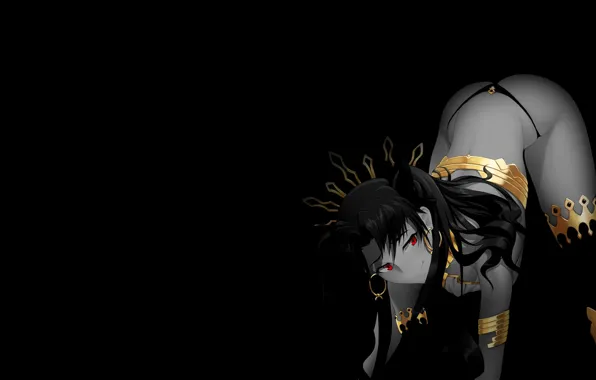 Decoration, the dark background, earrings, anime, Thong, anime, monochrome, monochrome