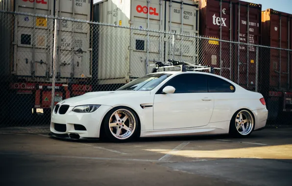 Bmw, white, tuning, power, germany, low, e92, stance