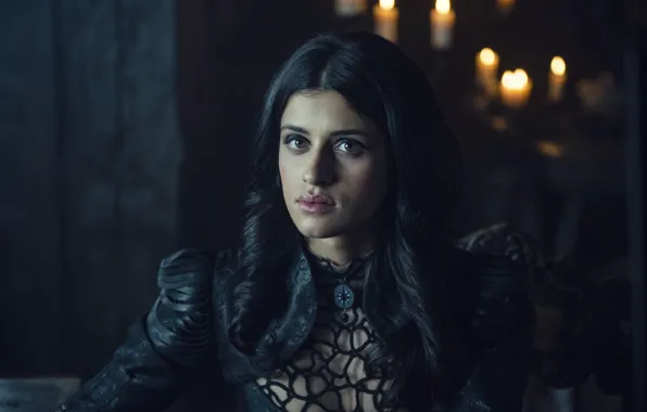 Look, girl, hair, brunette, The Witcher, beautiful girl, the enchantress, Yennefer