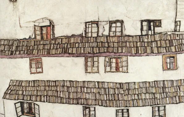 Picture window, 1914, Egon Schiele, Windows