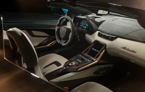 Picture Lamborghini, the interior of the car, Sian, Lamborghini Sian