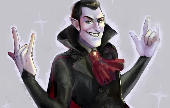 Picture art, vampire, male, Dracula, Zapekanka's, Count Dracula, Monsters on vacation, Hotel Transylvania