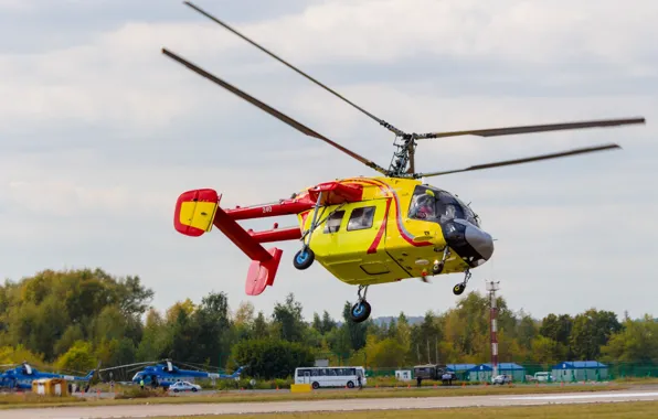 Turn, flight, The rise, the airfield, blades, Kamov, MAX, 2015