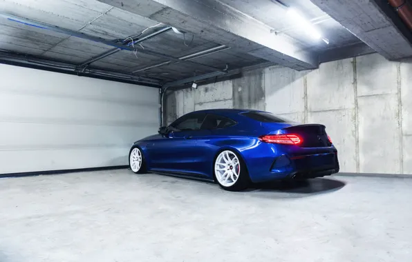 Mercedes-Benz, Light, Mercedes, Blue, C63 AMG, Rear, W205, JR Wheels
