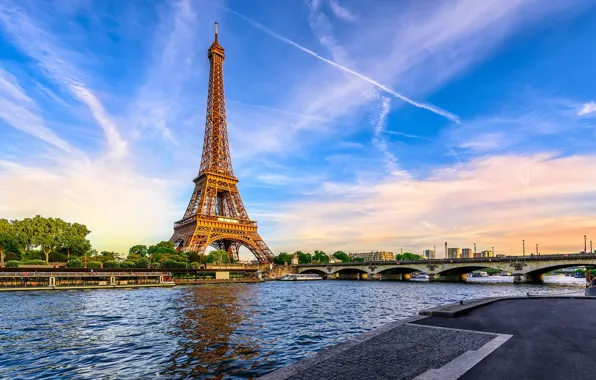 Eiffel tower, Paris, Bridge