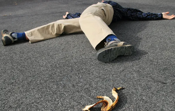 Picture banana, fall, accident