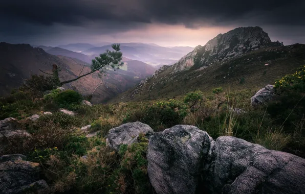 Picture mountains, Spain, Spain, Asturias, Villayon