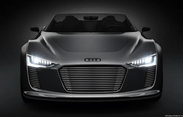 Car, lights, Audi, concept, e-tron, spyder, face